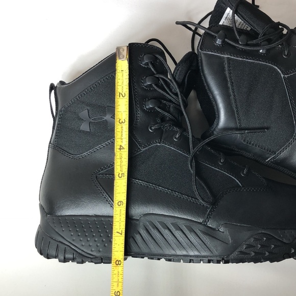 Under Armour 3021903-001 Men's Leather Stellar Tac Waterproof Black Boots 11.5 - Picture 13 of 14